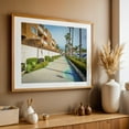 thumbnail image 4 of The Boardwalk, Newport Beach 02 - Newport Beach California Photography Boardwalk Beach House Palm Tree Coast Architecture Tropical Seaside Oak Framed Wall Art Print 12 x 18 inches, 4 of 6