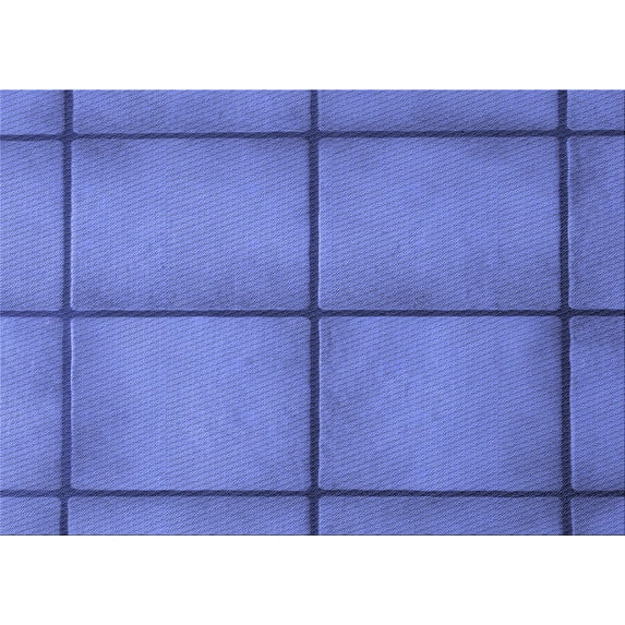 Ahgly Company Machine Washable Indoor Rectangle Transitional Sky Blue Area Rugs, 2' x 5'