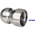 thumbnail image 4 of Tool Daily Stainless Steel Fixed Sewer Jet Nozzle, Button Nose 3/8 Inch Female 4.0 Orifice, 4000 Psii, 4 of 5