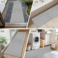 thumbnail image 6 of Gray 2x6 Kitchen Runner Rug, Farmhouse Burlap Solid Grey Color Modern Linen Texture Non-Skid Rubber Backing Large Rectangle Rugs - Living Room Bedroom Home Office, Indoor Floor Carpets Washable Rug, 6 of 9