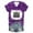 Purple, variant on Womens And Leisure Carnival Printed Short Sleeves Blouse Round Neck Casual