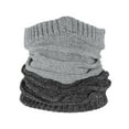 thumbnail image 1 of Unique Bargains Cache-Cou d'Hiver, Cache-Cou Tricoté pour Homme, Gris Pâle et Gris Foncé, 1 of 7