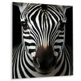 thumbnail image 2 of Designart "Portrait of a Black and White Zebra III" Animals Metal Wall Art Prints, 2 of 5