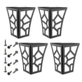 thumbnail image 1 of 4 patas de metal para muebles con patrón hueco, elevador de muebles de alta resistencia, patas de soporte para gabinete para sofá, mesita de noche, Negro, 1 of 8