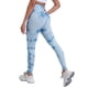 thumbnail image 3 of Mujeres Butt Leggings Gimnasio Tie Dye Push Up Hip Lift Cintura alta Deportes Pantalones de chándal Medias para trotar Correr Ciclismo Yoga Prendas para la parte inferior del cuerpo Azul claro XS Sonducket AP019361-17, 3 of 6