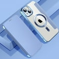 thumbnail image 1 of TECH CIRCLE Étui iPhone 14 Plus - Étui Arrière Transparente Portefeuille Compatible avec MagSafe, Bleu, 1 of 7