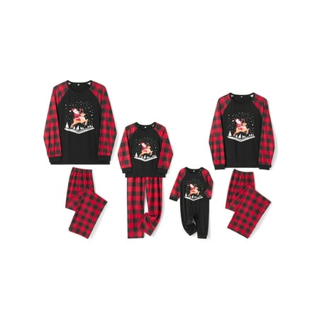 

Peyakidsaa Matching Christmas Family Pajamas Sets Santa Claus Reindeer Sleepwear Holiday Outfit