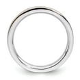 thumbnail image 2 of White Sterling Silver Ring Band Stackable Expressions Pink-plated Channeled, 2 of 5