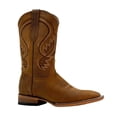thumbnail image 2 of Calzado del Bajío Bota Vaquera Piel Hombre Grabado Python Artesanal cafe, 2 of 5