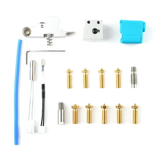 Impresora 3D Extrusora Kit de boquillas Bloque calefactor Tubo de garganta Tubo PTFE Tubo calefactor MABOTO Kit de boquilla
