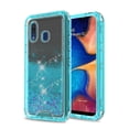 thumbnail image 2 of Compatible Case for Samsung Galaxy A20, Samsung Galaxy A30 Case 3N1 Series Diamond Quicksand Cute Phone Cover - Teal, 2 of 4