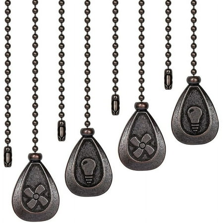 

YULIJU Ceiling Fan Pull Chains 4Pcs Bronze Extension Fan Lamp Pull Chain Decorative Extender Ornament Fan Chain Connector