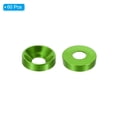 thumbnail image 3 of Uxcell M3 Finish Countersunk Washer, 60pcs Aluminum Alloy Flat Cup Head Screw Gasket for Mechanical Parts Green, 3 of 5