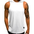 thumbnail image 1 of Fashnice Tee-Shirt Sans Manches pour Hommes, Débardeur de Musculation Doux Blanc TG, 1 of 3