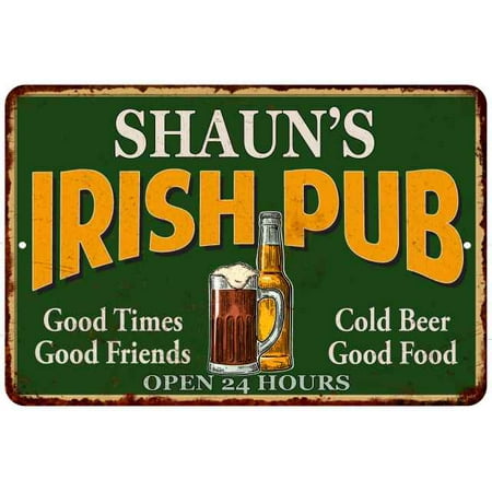 SHAUN'S Irish Pub Personalized Beer Metal Sign Bar Decor 8x12 108120013330