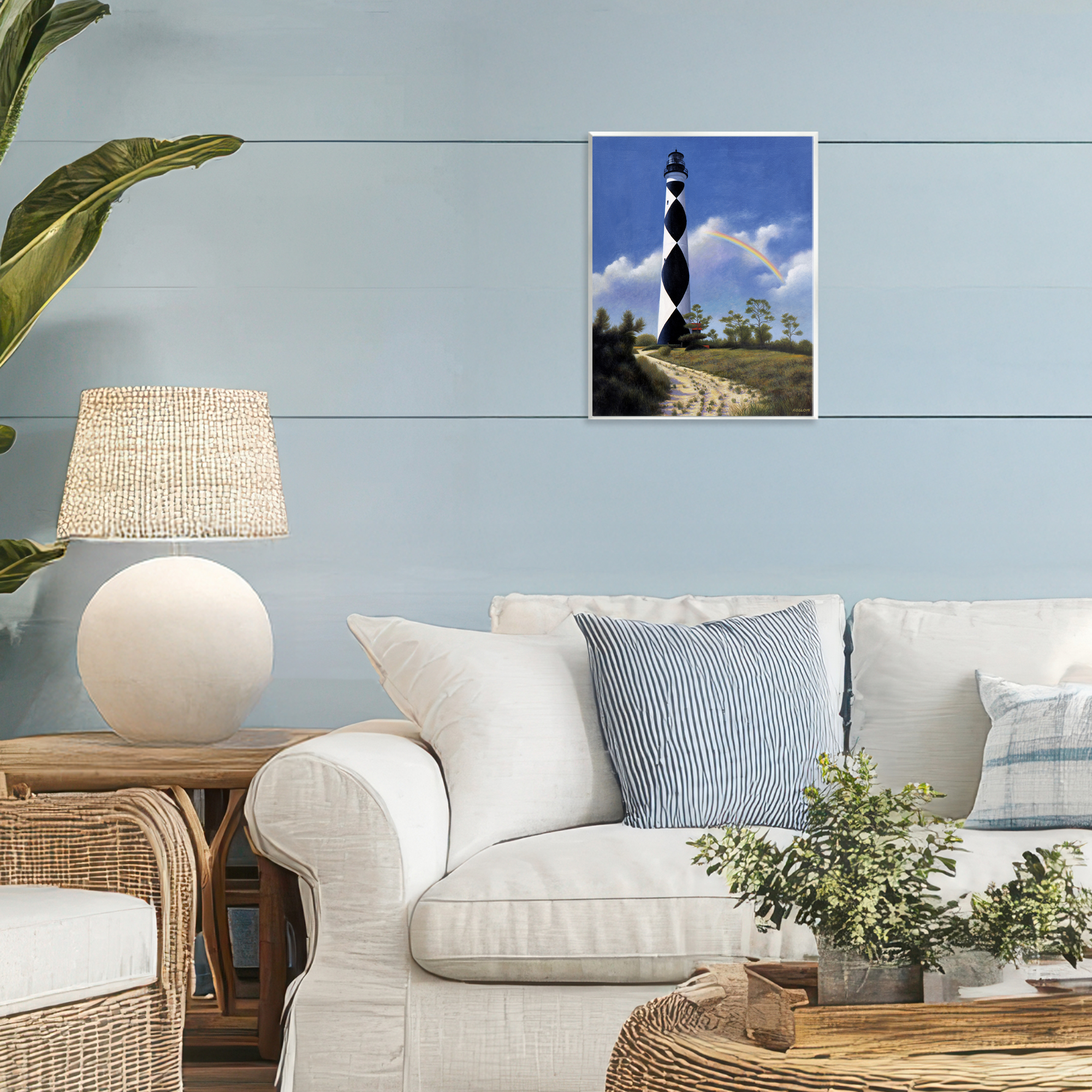 North Carolina Cape Lookout Wall Plaque Art, design by Wind River Studios
