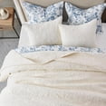thumbnail image 2 of EVERGRACE 100% Cotton Paisley Quilt Set, Queen Size 3 Piece Set – Prewashed Lightweight Bedspread with 2 Shams, Soft & Breathable Matelasse Coverlet for All-Season Comfort, Ivory Cream, 2 of 8