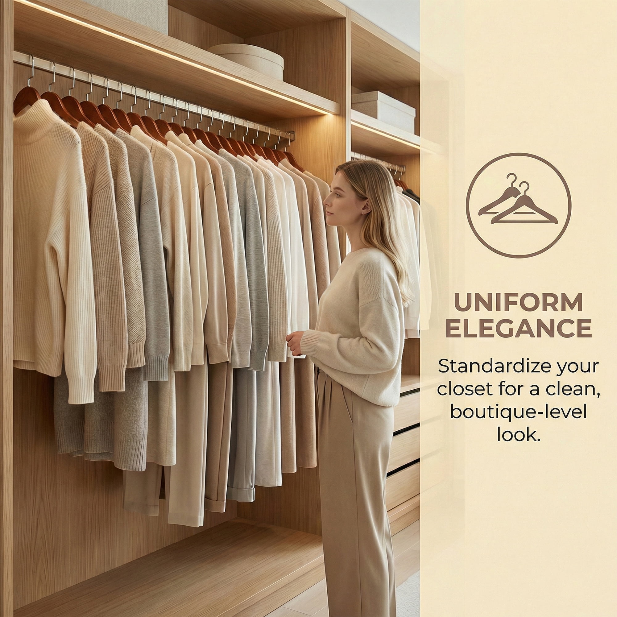 Unique Bargains 2Pcs Wood 360-Degree Space Saving Clothes Hangers Brown