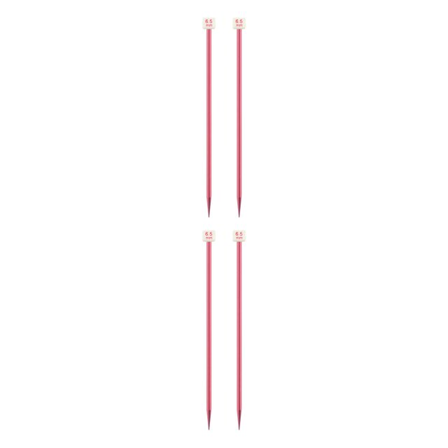 Transemion Color Random Single Pointed Knitting Needles Portable Weaving Needle Needleworking Equipment Household Supplies 13.78 Inch 6.5mm 2Set
