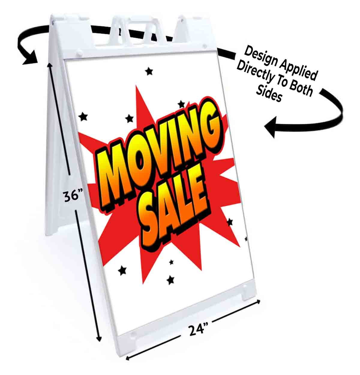 Moving Sale (24" X 36") Standard A-Frame Signicade, Includes Decal Applied To Stand