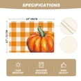 thumbnail image 2 of Smile Hello Fall Pumpkin Maple Leaves Placemats for Dining Table, 12 x 18 Inch Orange Buffalo Plaid Harvest Table Mats Set of 4 for Party Dining Decoration, 2 of 6
