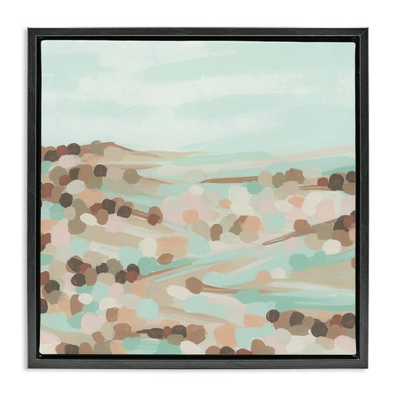 Stupell Industries Impressionist Rural Landscape Landscape Painting Black Floater Framed Canvas Art Print Wall Art, 18 x 18