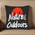 thumbnail image 5 of Set of 2 Throw Pillow Covers 18x18in - Nature & Outdoors Design with Red Sunset Circle & Silhouetted Pine Trees for Couch Bed Car Decor, 5 of 8