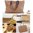 thumbnail image 2 of Kukuzhu Women Straw Woven Tote Large Beach Handmade Weaving Shoulder Bag Purse Straw Handbag, 2 of 6
