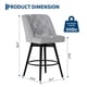 thumbnail image 3 of Yeshouse Taburetes de bar giratorios con respaldo, juego de 2 taburetes de bar de 66 cm de altura, sillas modernas para isla de cocina y bar en casa, 3 of 8