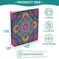 thumbnail image 5 of Colorful Delicate Floral 3 Ring Hardcover Binders 1.5in Round Rings for Letter-Size Folder Paper Organizer Pockets for Office Student Recipe, 5 of 9