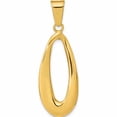 thumbnail image 1 of 14K Yellow Gold Polished Hollow Oval Pendant (33.81 X 15.33) Made In Italy -Jewelry By Sweet Pea, 1 of 7