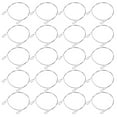 thumbnail image 1 of Uxcell 20Pack Lanyard Cable Wire Rope, 20cm x 1.5mm Stainless Steel Wire Cable with Loops Security Steel Cable, Silver, 1 of 5