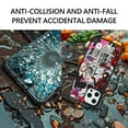 thumbnail image 5 of Anti-Collision Protective Spider Web Design Mobile Phone Case for iPhone 15 Pro, Black, 5 of 7