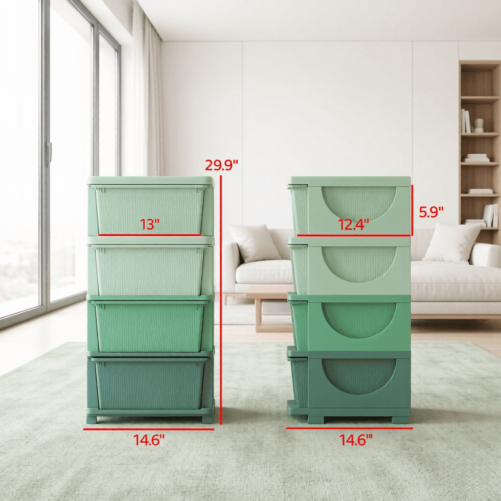 Modern Toy Storage Drawers,Multi-Tier Playroom Organizer,Child-Friendly Storage Tower,Space-Saving Vertical Drawer Unit