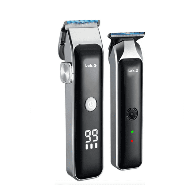 Maquina De Corte De Pelo Kit Profesional Clipper Inalámbrica Lab.G Negro, Plateado