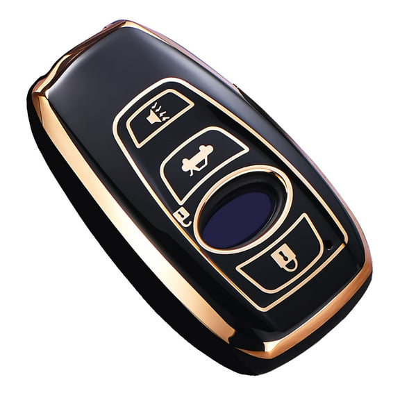 for Subaru Key Fob Cover, Premium Soft TPU Leather Full Cover Protection Key Fob Case for Subaru Forester Outback BRZ Legacy CrossTrek Smart Key Protector Keychain