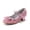 Pink, variant on Girls Gold Dress Shoes Mary Jane Princess Shoes,1.5 in Hook & Loop For Wedding Party Pumps 1M