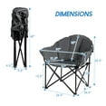 thumbnail image 2 of Costway Folding Camping Moon Padded Chair with Carry Bag Cup Holder Portable Grey, 2 of 7