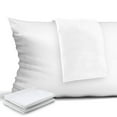 thumbnail image 5 of 4-Pack Zippered Pillowcases, Premium 400 Thread Count 100% Egyptian Cotton White Pillow Protectors Pillow Cover, 5 of 9