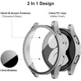 thumbnail image 3 of BRADCET 1/3Pack Screen Protector Hard Case for Samsung Galaxy Watch 4 40mm 44mm, Anti-Fog Tempered Glass Protective Film PC Bumper Face Watch Cover Set for Watch 4 for Women Men, 3 of 13