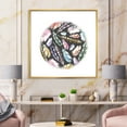 thumbnail image 2 of Colorful Boho Feathers In Circle Shape 30 in x 30 in Framed Painting Canvas Art Print, by Designart, 2 of 5