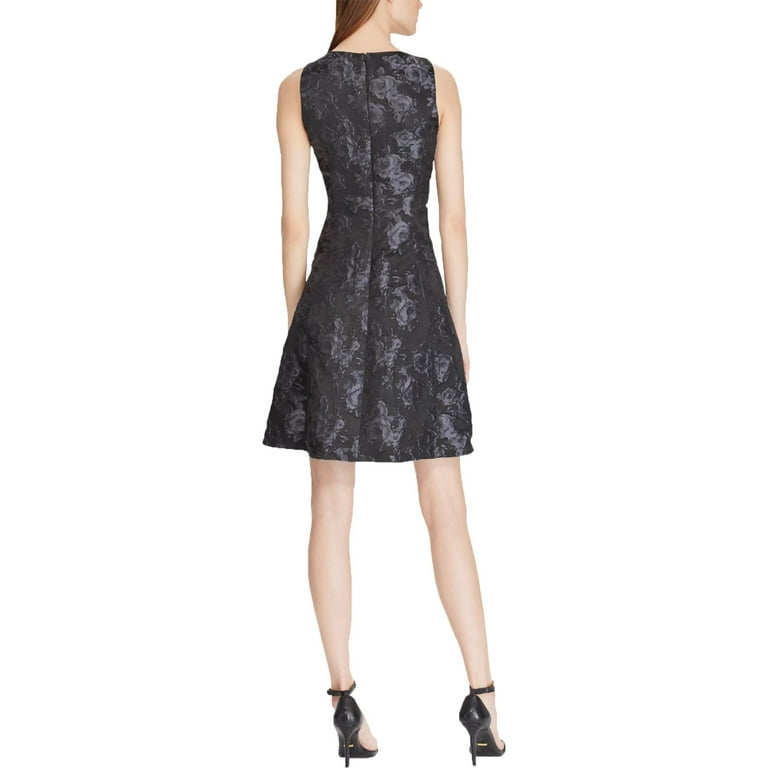 American Living Womens Brewster Floral Fit & Flare Dress, Black, 16 -  Walmart.com