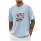 thumbnail image 1 of Tops para hombre, blusas y camisas de cuello redondo y manga corta para hombre, blusas casuales de moda con cuello redondo y manga corta para hombre, blusas de poliéster para hombre, 1 of 4