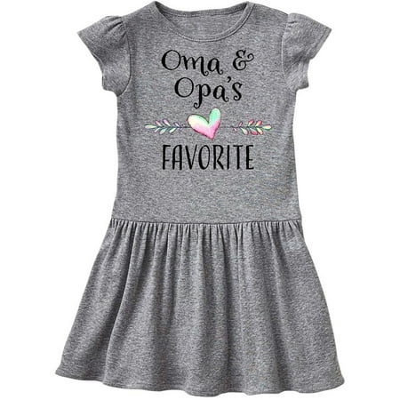 

Inktastic Oma and Opa s Favorite- Heart Grandchild Gift Toddler Girl Dress