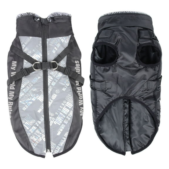 Cold Weather Dog Jacket Warm Comfortable Apparel For Medium Large Breed Dogs Durable Thick Material Outdoor Winter Coat With Enhanced Visibility