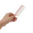 thumbnail image 3 of Unique Bargains 1 Pc Marble Handle Hair Comb Pink White Acetate Sheet, 3 of 5