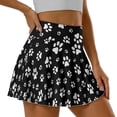 thumbnail image 3 of Xoenoiee Dog Paw Print High Waisted Pleated Tennis Skirt with Pockets Athletic Golf Skorts for Women Casual Workout Built-in Shorts, Size XL, 3 of 7