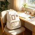 thumbnail image 5 of Star Accent Ita Backpack with Pin Display Mesh, Ita Bag for Women, Large Capacity Cotton-Polyester Pin Trading Backpack, Matte Texture Display Bag for Modern Hobbyists, 5 of 9