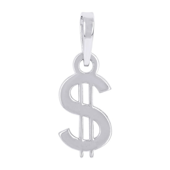 925 Sterling Silver Unisex Dollar Symbol Currency Fashion Charm Pendant for Men Women