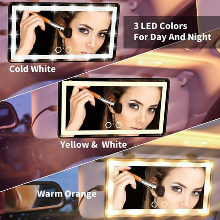 Miroir De Visière De Voiture Avec 60 Lumières LED 3 Modes D